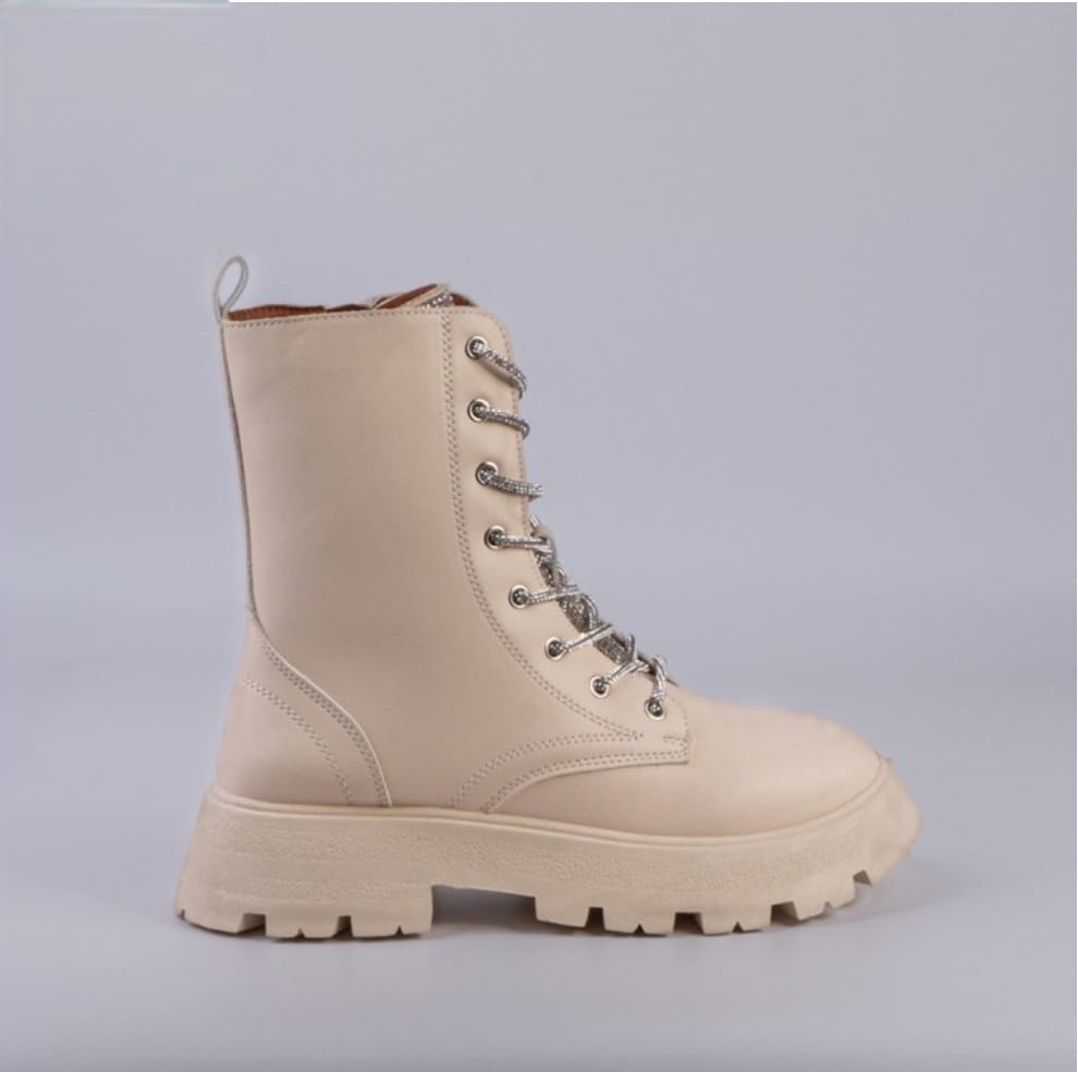 Botas Cordones Brillantes