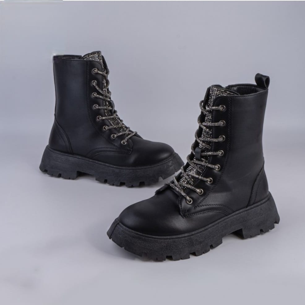 Botas Cordones Brillantes