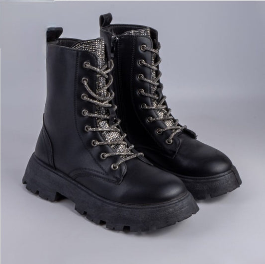 Botas Cordones Brillantes