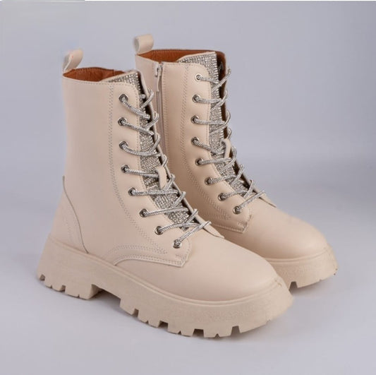 Botas Cordones Brillantes