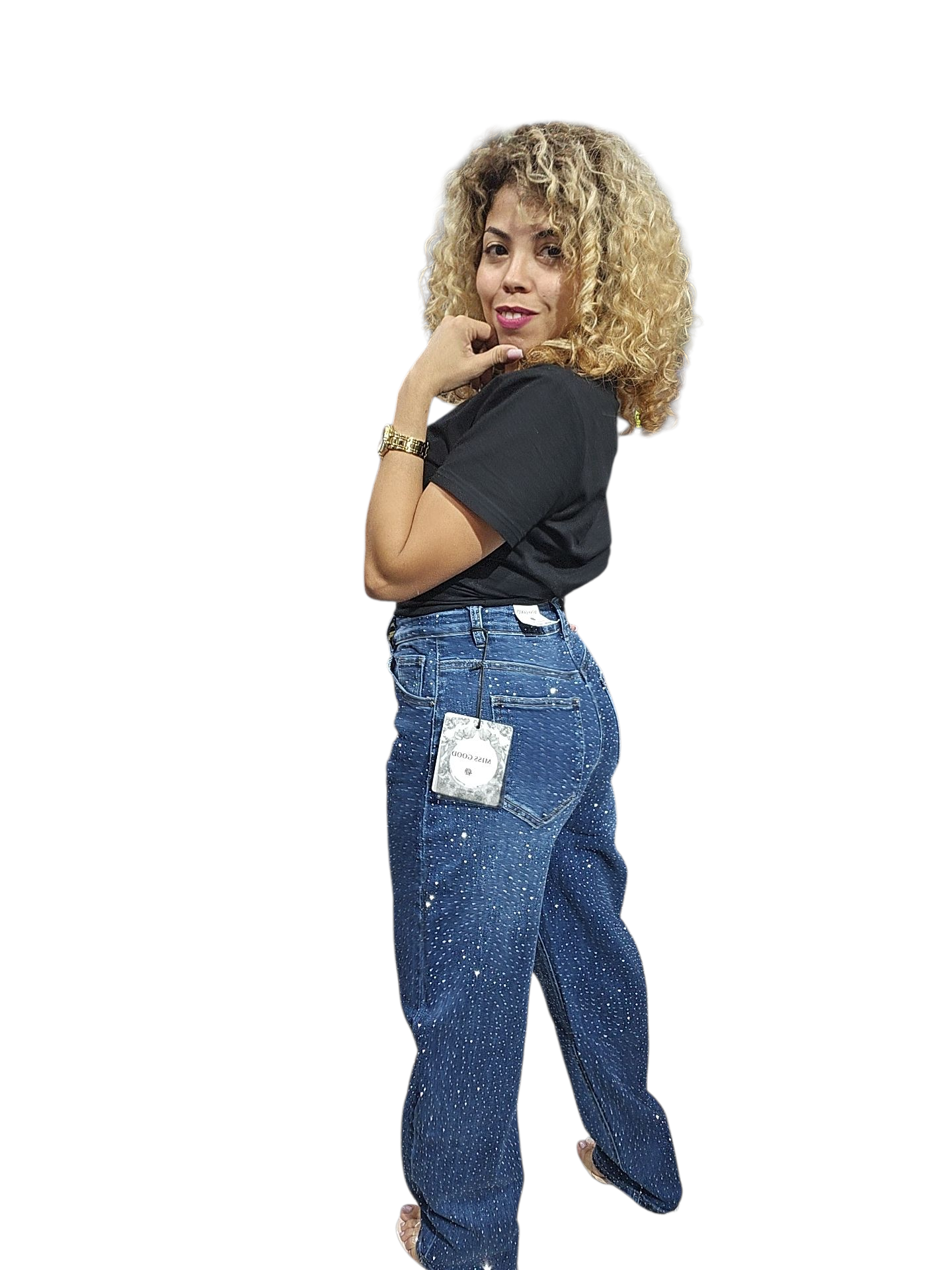 Vaquero Balón Brillo por delante y por detrás