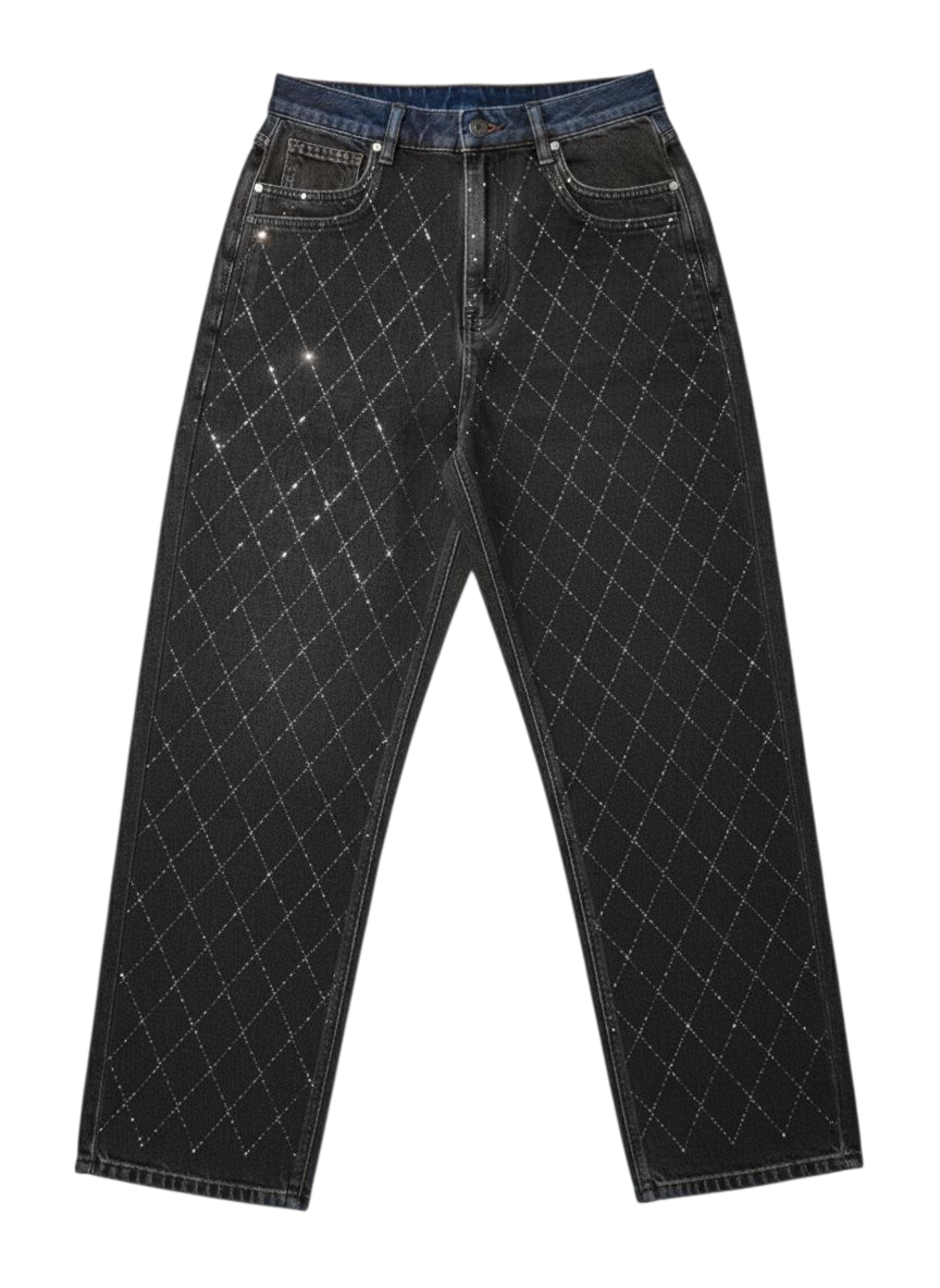 Vaquero Rejillas Brillantes