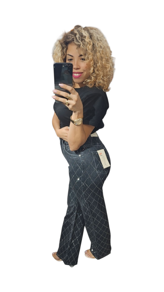 Vaquero Rejillas Brillantes